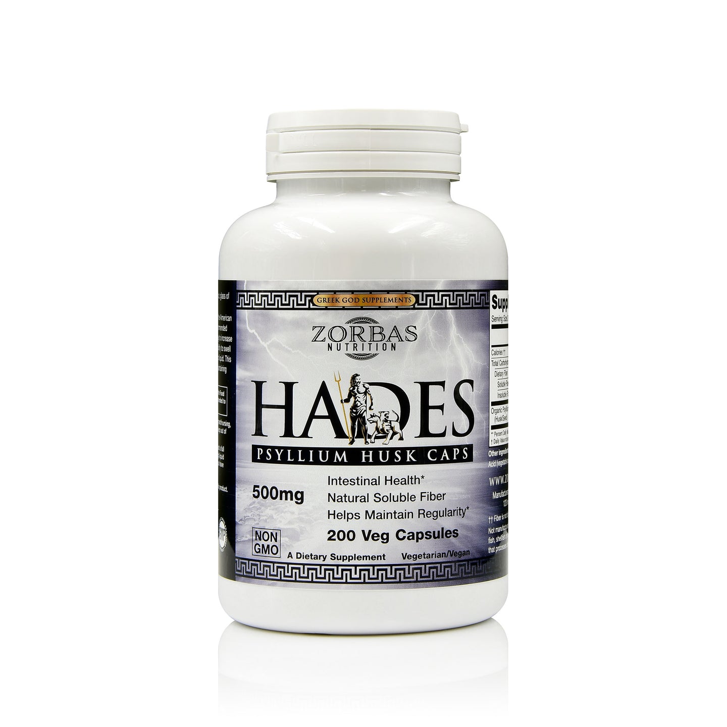Hades — Psyllium Husk Fiber Capsules — Greek God Supplement